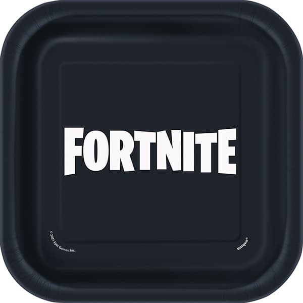(image for) 7" Fortnite Square Paper Plates 8pk