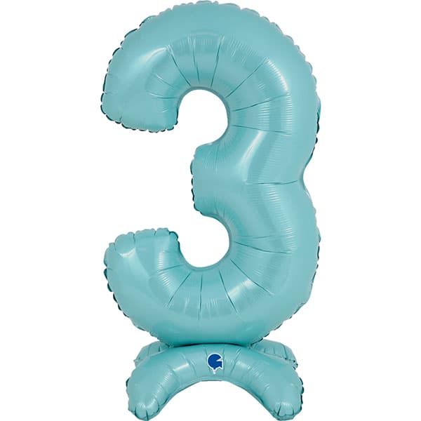 25" Pastel Blue Stand Up Number 3