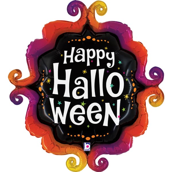 Happy Halloween Fancy Frame Supershape Balloons