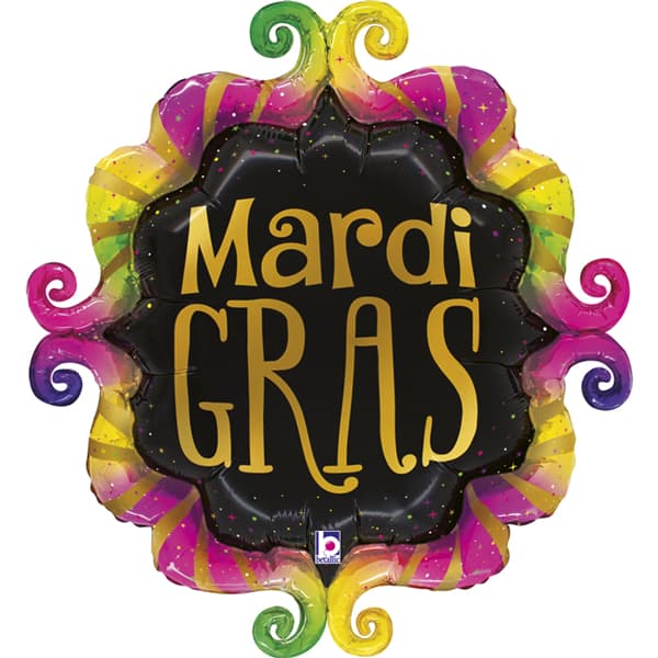(image for) Mardi Gras Fancy Frame Supershape Balloons