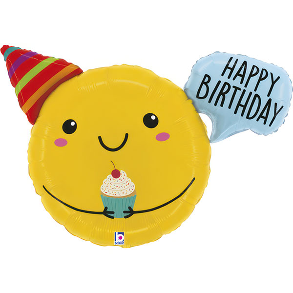 Birthday Smiley Says Shape Balloons