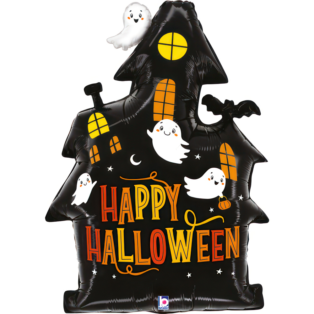 32" Happy Halloween Haunted Mansion Foil Balloons