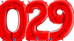 (image for) 26" & 40" Grabo Red Number Balloons