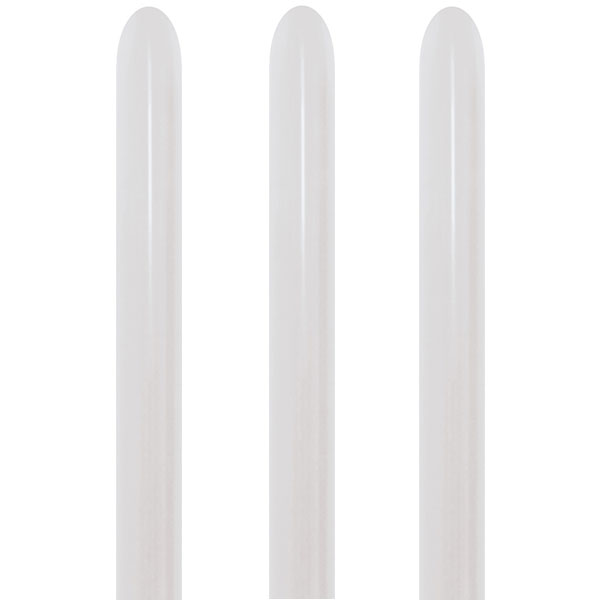 (image for) 260 Satin White Modelling Latex Balloons 50pk