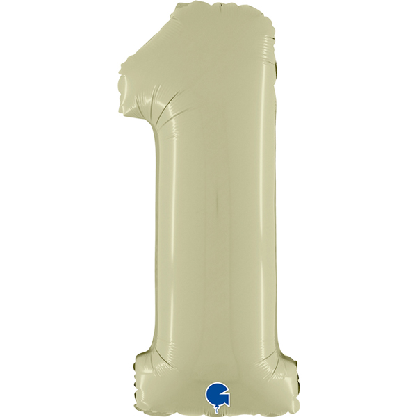 26" Grabo Satin Olive Green Number 1 Shape Balloons