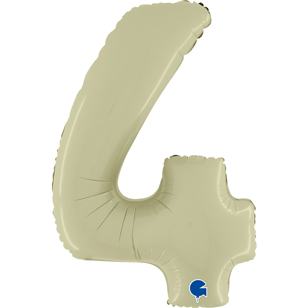 26" Grabo Satin Olive Green Number 4 Shape Balloons