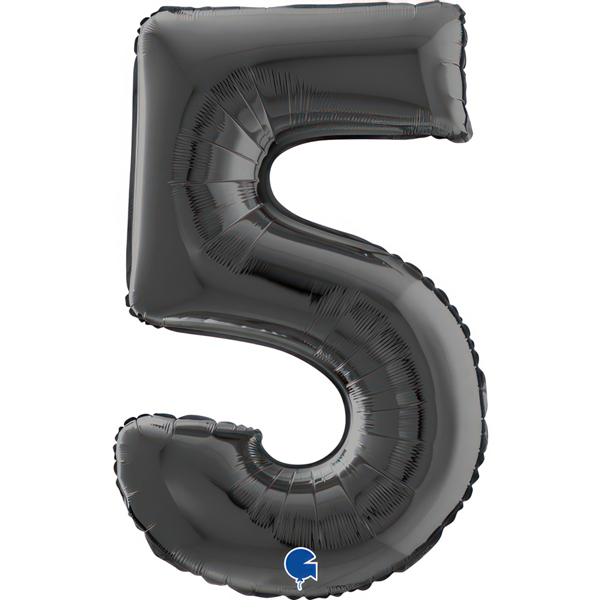 (image for) 26" Grabo Black Number 5 Shape Balloons