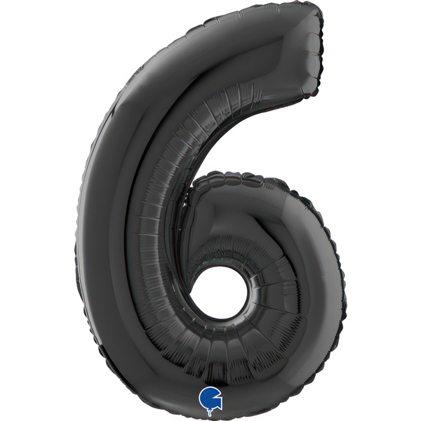 (image for) 26" Grabo Black Number 6 Shape Balloons