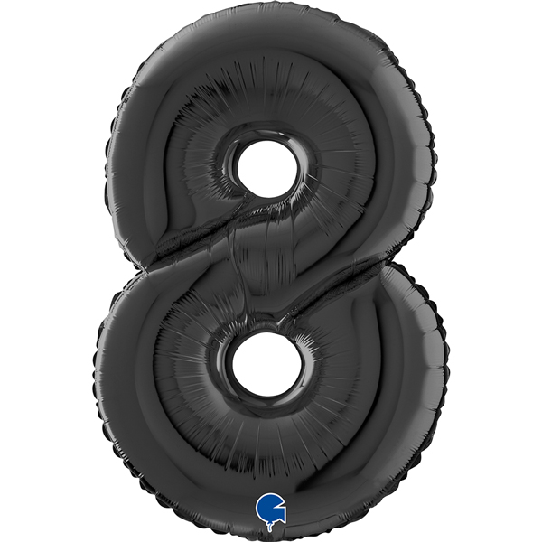 (image for) 26" Grabo Black Number 8 Shape Balloons