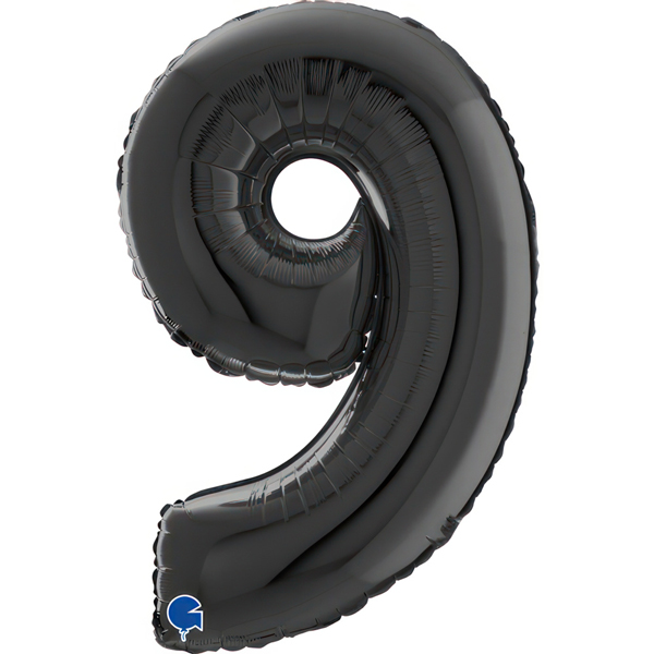 (image for) 26" Grabo Black Number 9 Shape Balloons