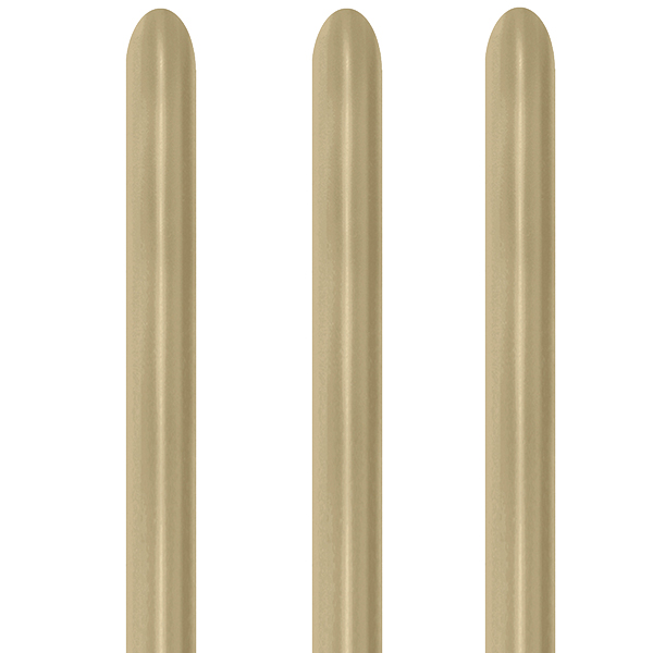 (image for) 260 Silk Gold Dust Modelling Latex Balloons 50pk