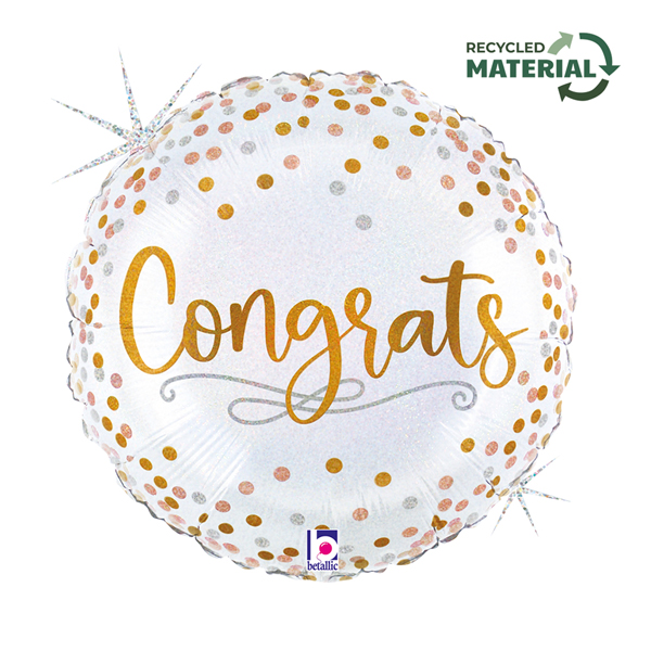 18" Congrats Confetti Foil Balloons