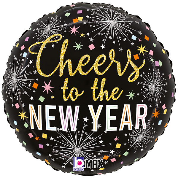 18" Cheer To The New Year Foil Balloon