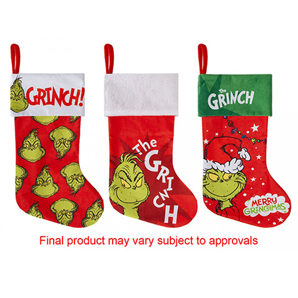 (image for) The Grinch Fleece Assorted Stockings x1
