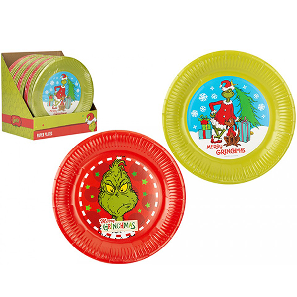 (image for) 9" The Grinch Paper Plates 6pk