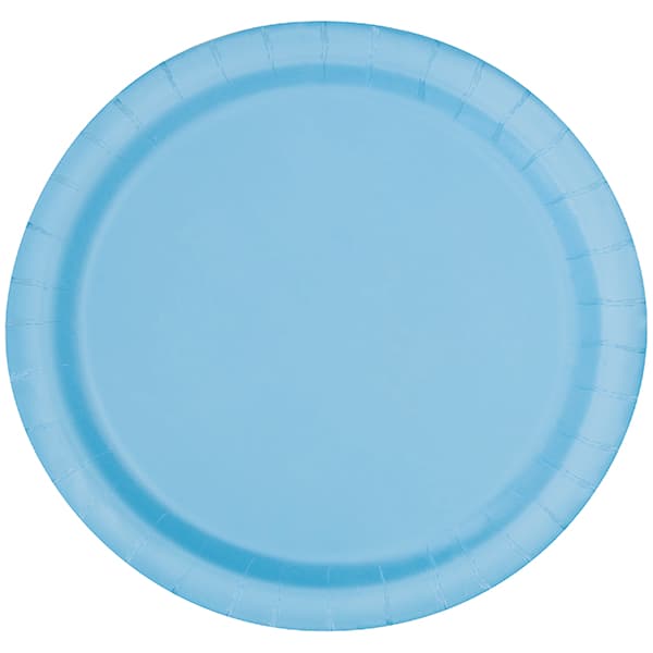 (image for) 9" Powder Blue Paper Plates 16pk