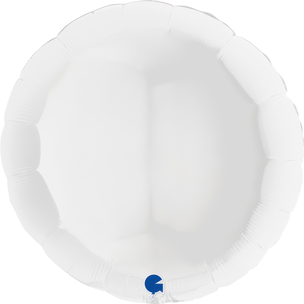 (image for) 31" Grabo White Round Foil Balloons