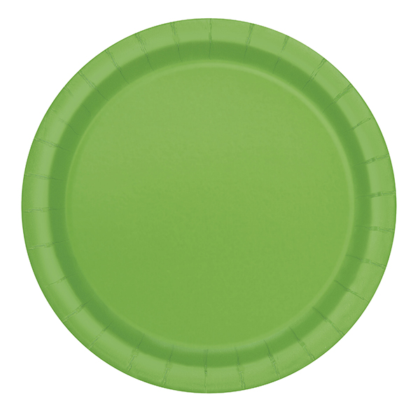 9" Lime Green Paper Plates 8pk