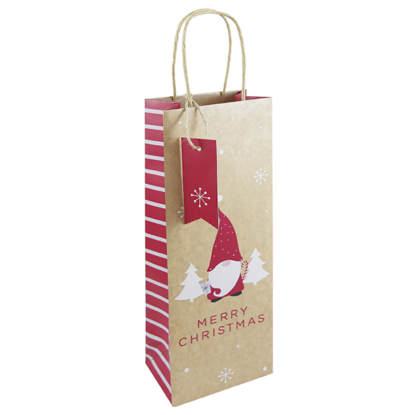 Christmas Kraft Gonk Bottle Bag