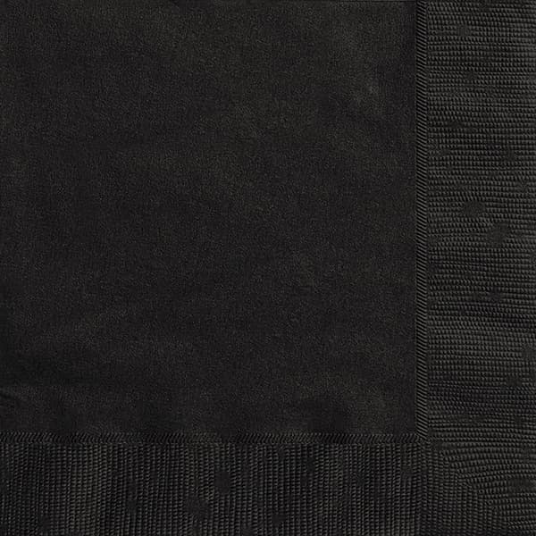 Midnight Black Lunch Napkins 20pk