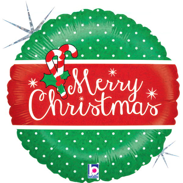 9" Christmas Candy Cane Air Fill Foil Balloons