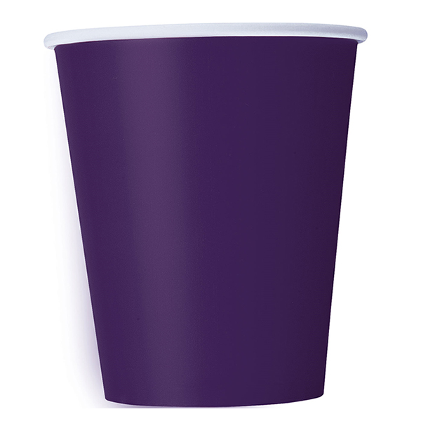 9oz Deep Purple Paper Cups 14pk