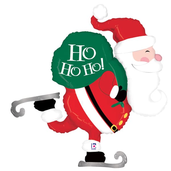 Skating Santa Supershape Balloons