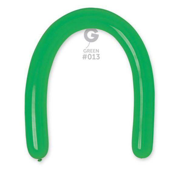 3" Classic Green Modelling Latex Balloons 50pk