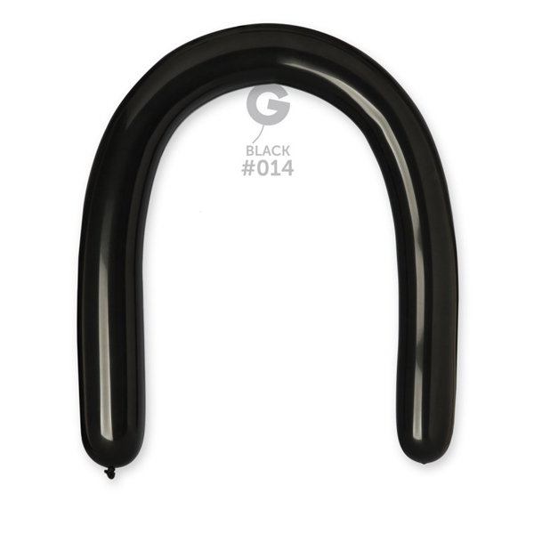 (image for) 3" Classic Black Modelling Latex Balloons 50pk