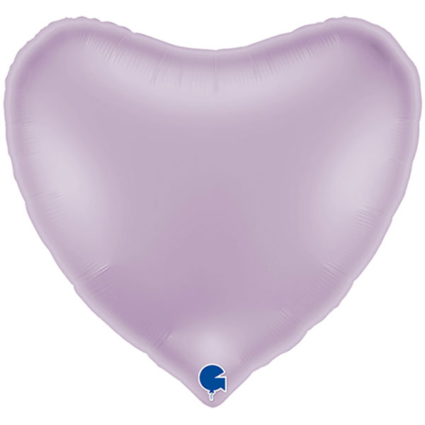 36" Grabo Lilac Heart Shaped Foil Balloons