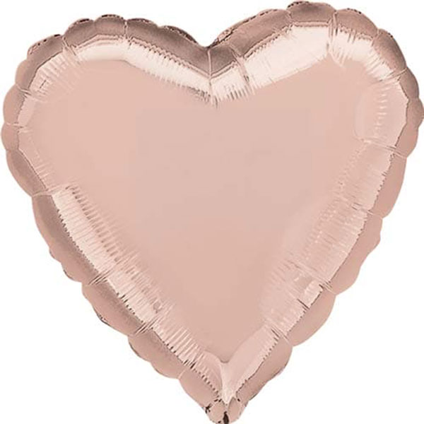 18" Rose Gold Heart Foil Balloons