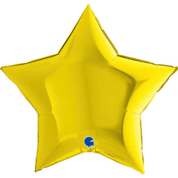 36" Grabo Yellow Star Foil Balloons