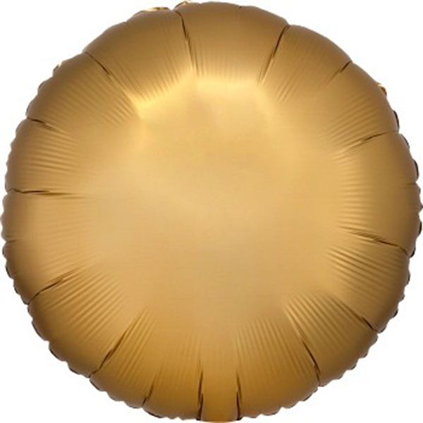 18" Satin Luxe Gold Sateen Circle Foil Balloons