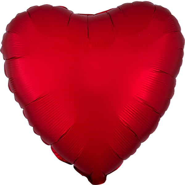 18" Satin Luxe Sangria Heart Foil Balloons