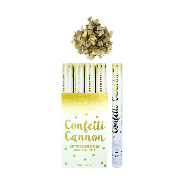 50cm Gold Paper Confetti Cannon