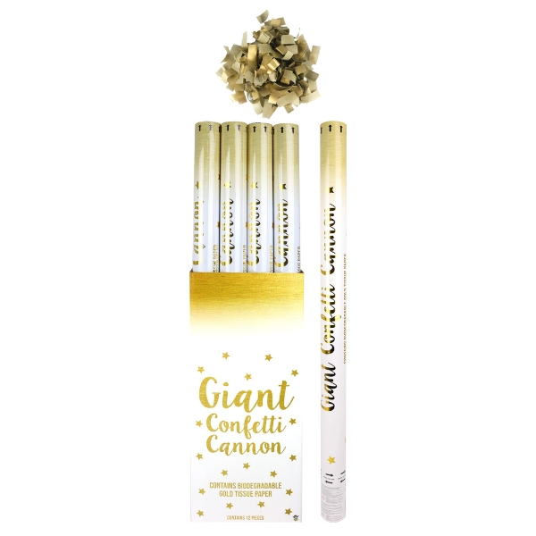 80cm Gold Paper Confetti Cannon