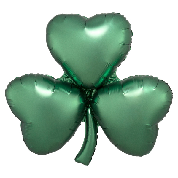 (image for) Satin Luxe Shamrock Supershape Balloons