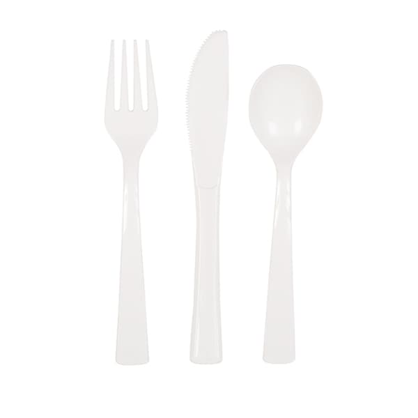 (image for) White Assorted Cutlery 18pk