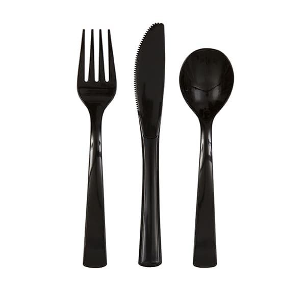 (image for) Black Assorted Cutlery 18pk