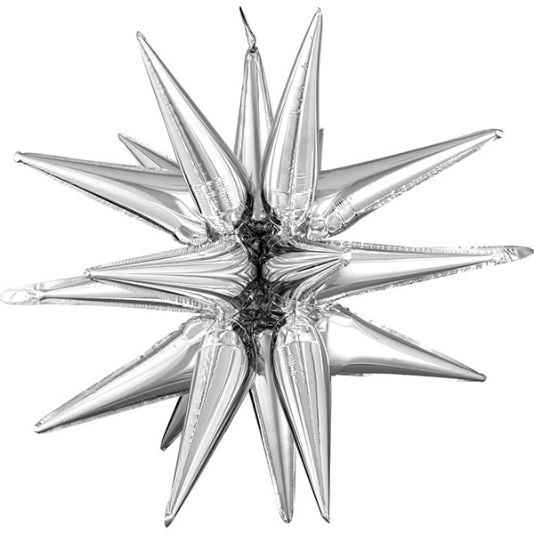 Silver 3D Magic Star Large Foil Balloons
