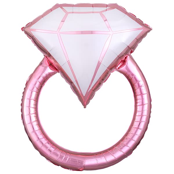 (image for) Blush Wedding Ring Supershape Balloons