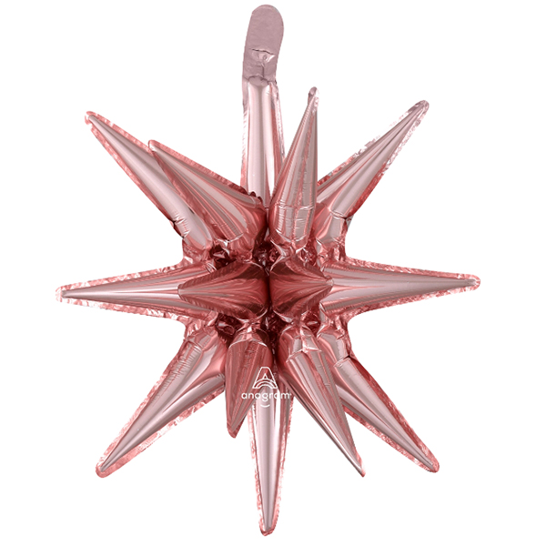 Rose Gold 3D Magic Star Small Foil Balloons
