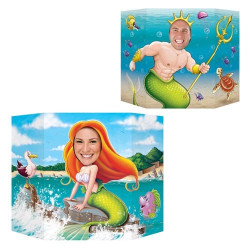 (image for) Mermaid And King Neptune Double Sided Photo Prop