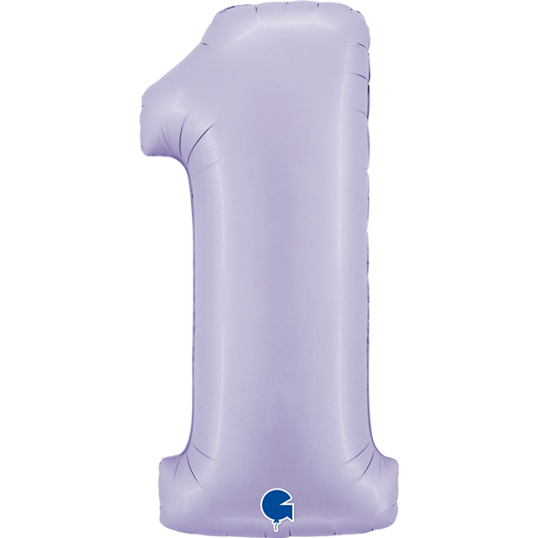 40" Grabo Satin Lilac Number 1 Shape Balloons