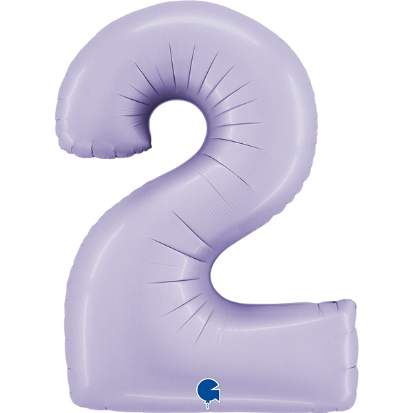 40" Grabo Satin Lilac Number 2 Shape Balloons