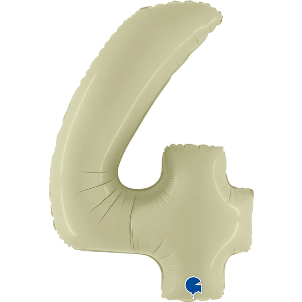 40" Grabo Satin Olive Green Number 4 Shape Balloons