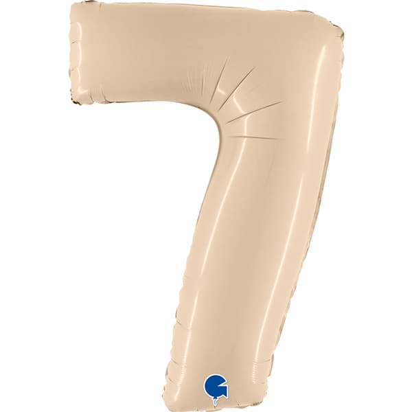 40" Grabo Satin Cream Number 7 Supershape Balloons