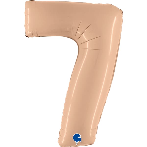 40" Grabo Satin Nude Number 7 Supershape Balloons