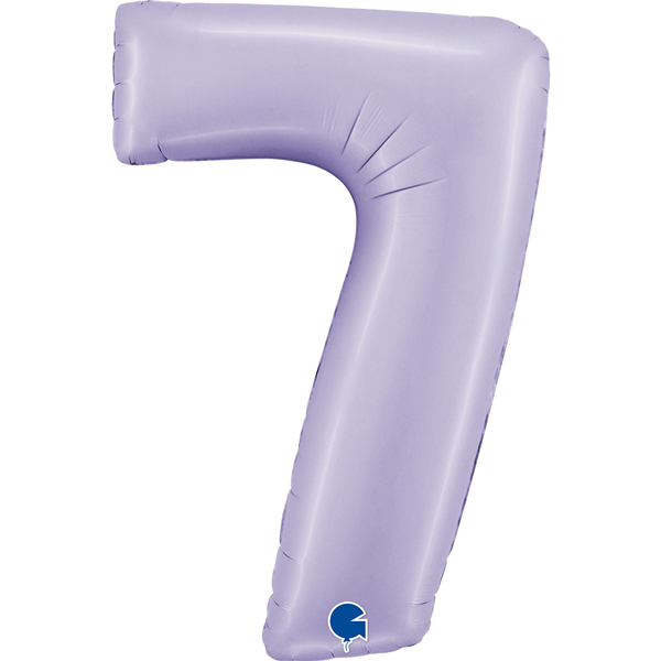 40" Grabo Satin Lilac Number 7 Shape Balloons