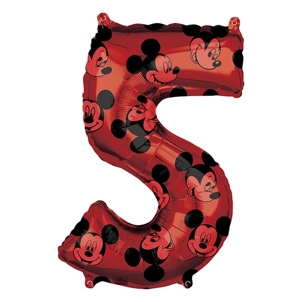 26" Mickey Mouse Forever Number 5 Shape Balloons